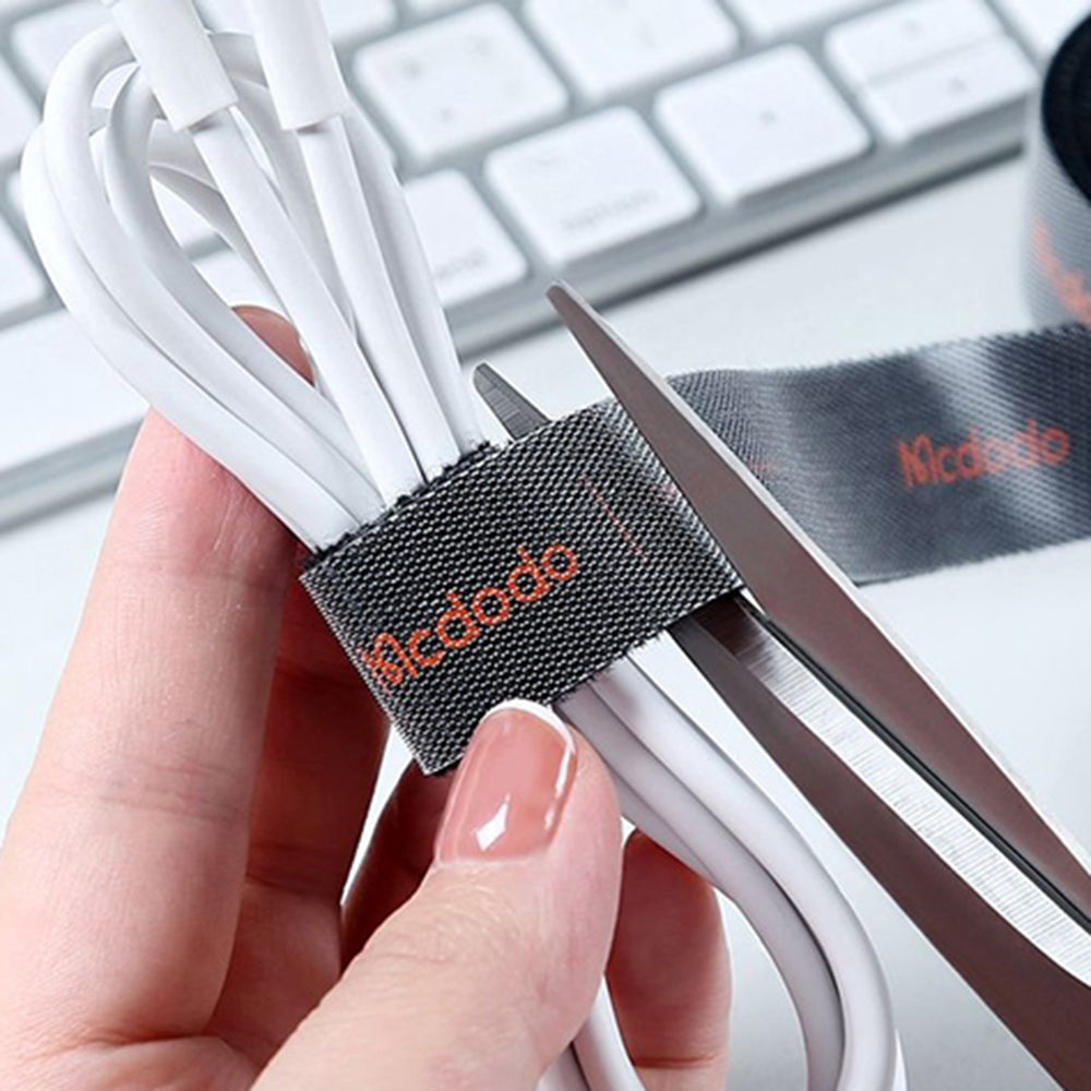 Kabelorganisator McDodo VS-0961 Belt, Velcro, 3m, Schwarz