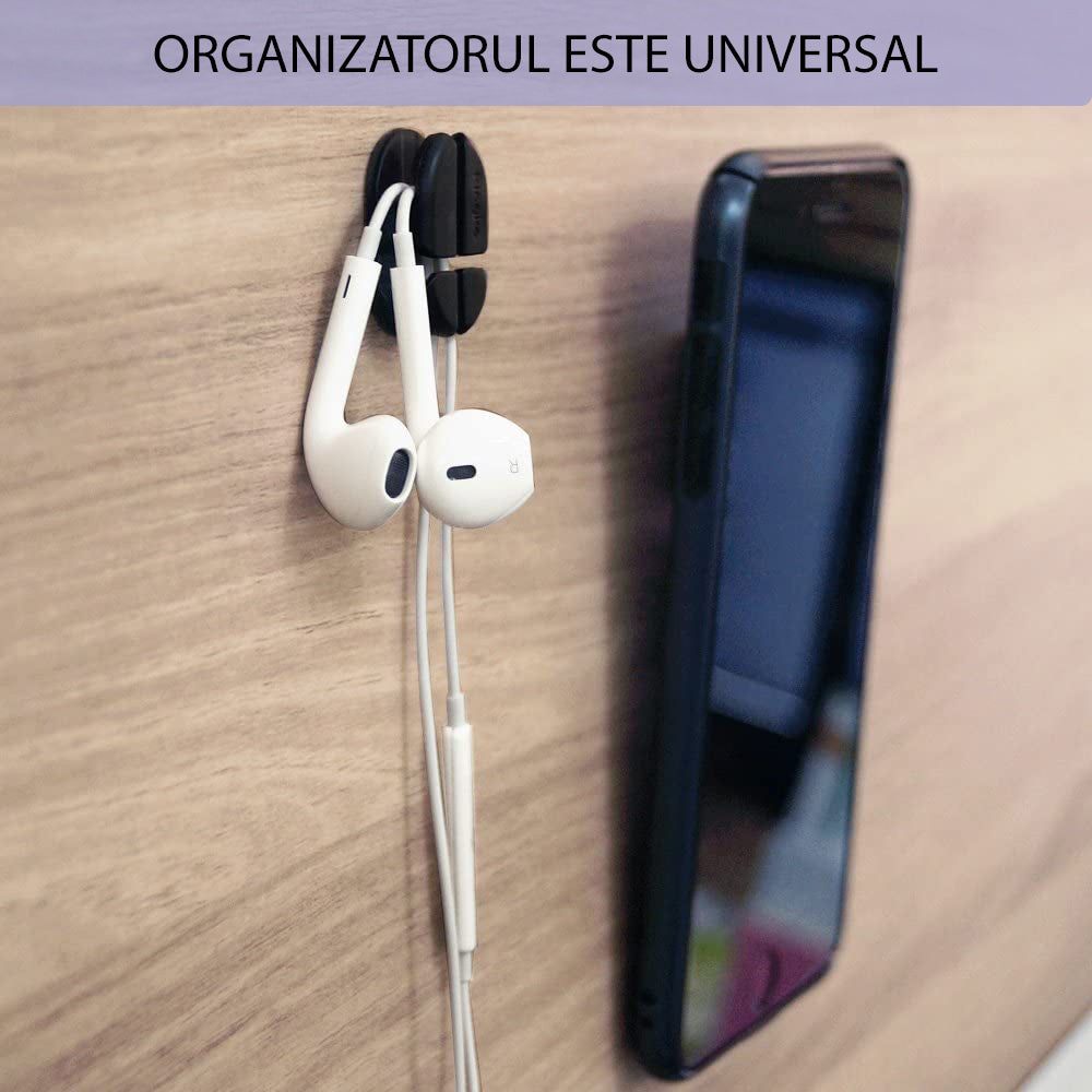 Kabel Organizer Ringke, Set 6 Stück, Schwarz