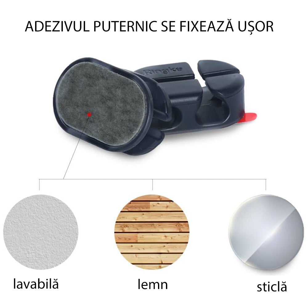 Kabel Organizer Ringke, Set 6 Stück, Schwarz