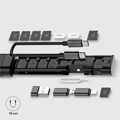 Organizer mit Zubehör / Kartenleser Qualo QZS-P-01, Schwarz