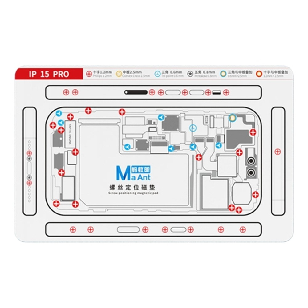 MaAnt Magnetische Schraubenunterlage für Apple iPhone 15 Pro / 15 Pro Max