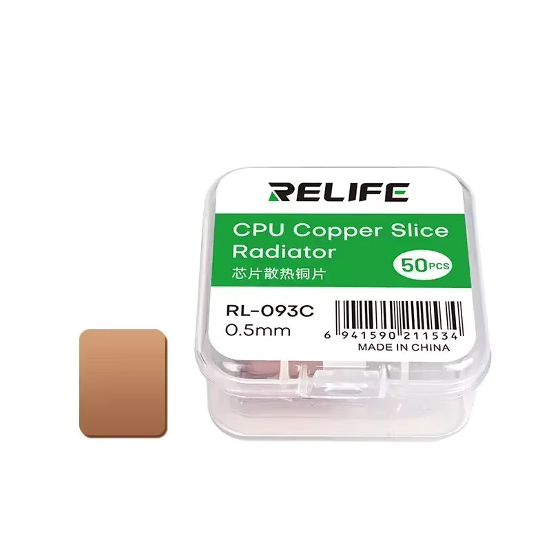 Wärmeleitpad Relife RL-093C, 0,5mm, Set 50 Stück