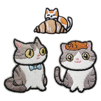 Patch / Textilaufnäher OEM Kat 1, Set 3 Stück, Mehrfarbig