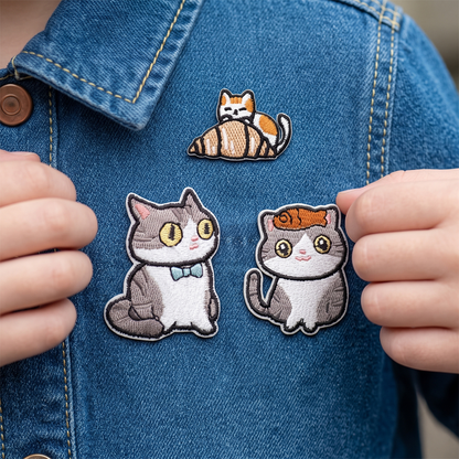 Patch / Textilaufnäher OEM Kat 1, Set 3 Stück, Mehrfarbig