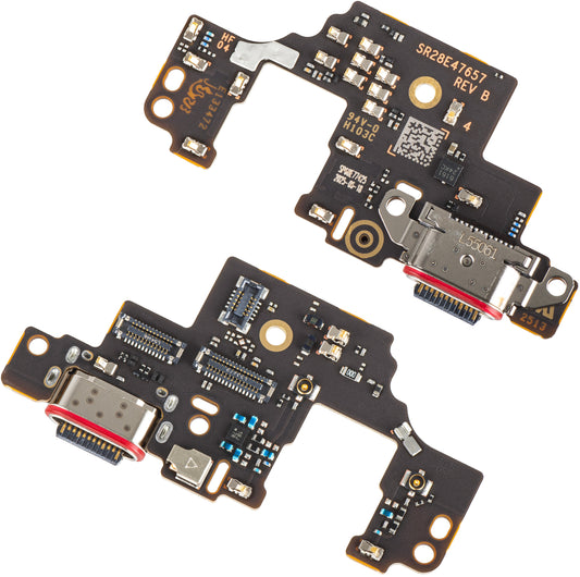 Charging Connector Board - Microphone Motorola Moto G Stylus 5G (2025), Service Pack 5B28C30425