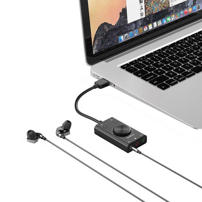 Orico SC2 USB Sound Card, 3 x 3.5mm Jack, Black