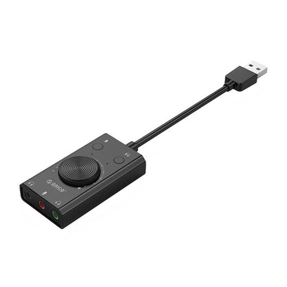 Orico SC2 USB Sound Card, 3 x 3.5mm Jack, Black