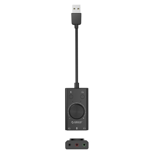 USB-Soundkarte Orico SC2, 3 x 3,5mm Klinke, Schwarz