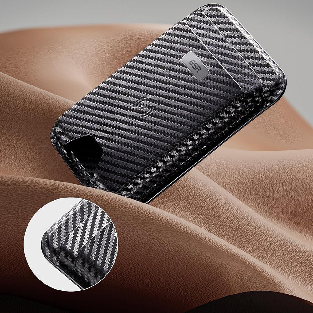 Magsafe Geldbörse, ESR, Classic Geo Carbon, Schwarz