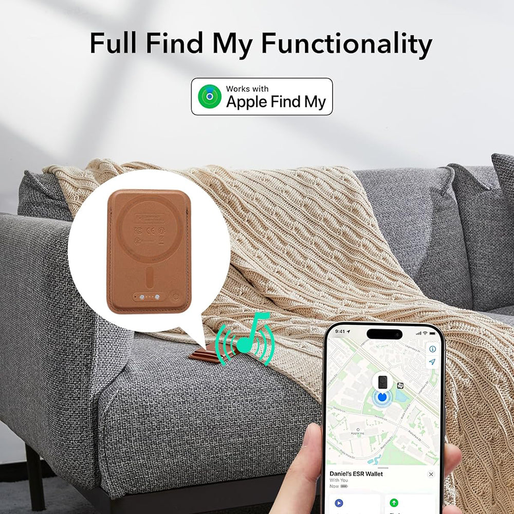 Magsafe Geldbörse, ESR, Classic Geo, Braun