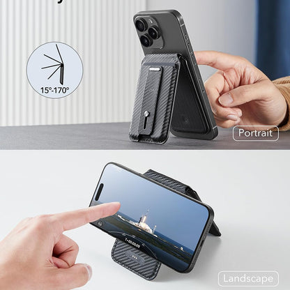 Magsafe Geldbörse, ESR, Findy my Wallet Carbon, Schwarz