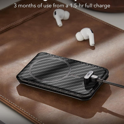 Magsafe Geldbörse, ESR, Findy my Wallet Carbon, Schwarz