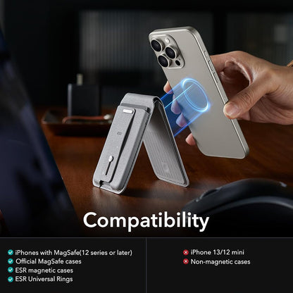 Magsafe Geldbörse, ESR, Findy my Wallet, Grau