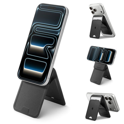 MagSafe Wallet, Spigen, Slim Fold Tripod S314-3, Black AFA10751