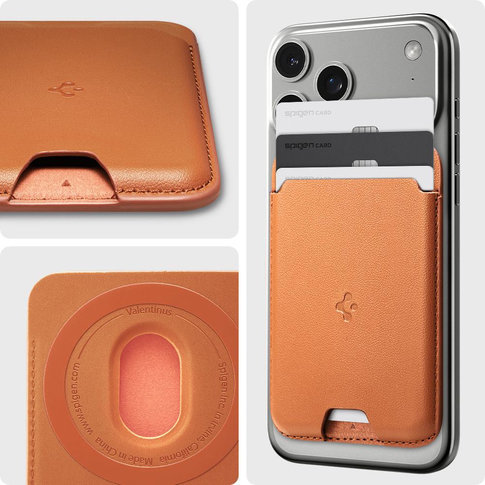 MagSafe-Geldbörse, Spigen, Valentinus MagFit, Orange AFA11339