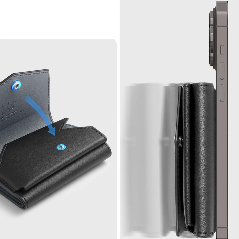 Magsafe Geldbörse, Spigen, Valentinus Pro, Schwarz