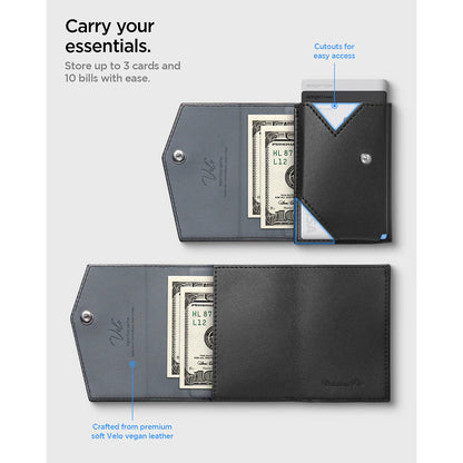 Magsafe Geldbörse, Spigen, Valentinus Pro, Schwarz