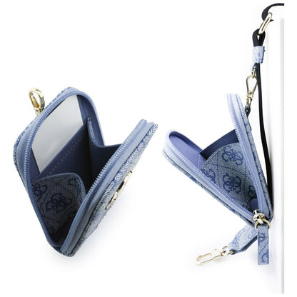 Wallet and Guess 4G Metal Logo Phone Lanyard, Blue