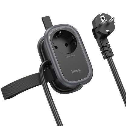 HOCO NS6 Verlängerungskabel, 1 x Schuko – 1 x USB-C – 2 x USB-A, Schwarz