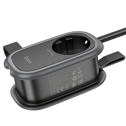 HOCO NS6 Verlängerungskabel, 1 x Schuko – 1 x USB-C – 2 x USB-A, Schwarz