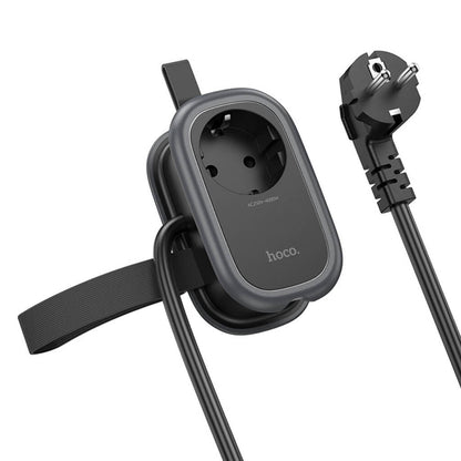 HOCO NS7 Verlängerungskabel, 1 x Schuko – 1 x USB-C – 2 x USB-A, Schwarz