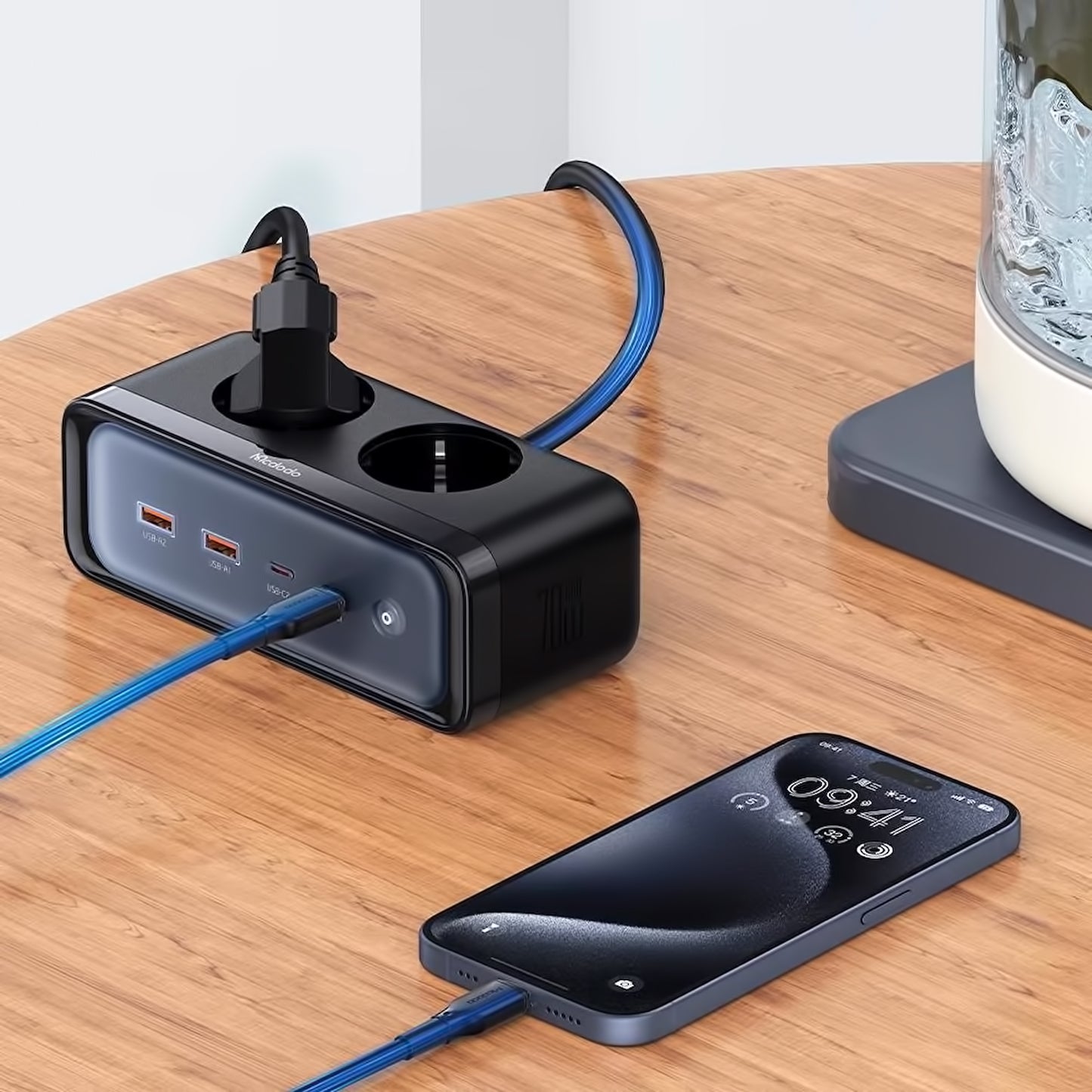 Verlängerungskabel McDodo CH-4610, 2 x Schuko, Schwarz