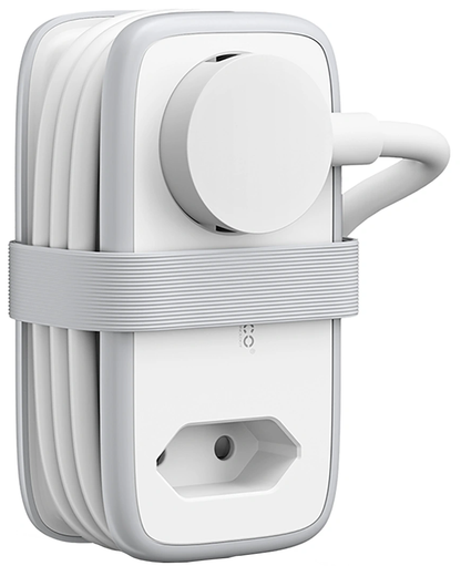 Orico APP Verlängerungskabel, 2 x Schuko - 2 x USB-A - 1 x USB-C, Weiß Grau
