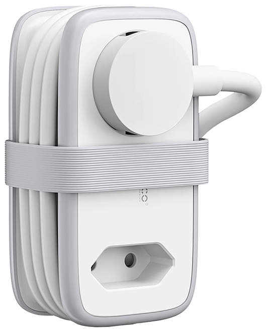 Orico APP Verlängerungskabel, 2 x Schuko - 2 x USB-A - 1 x USB-C, Weiß Grau