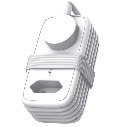 Orico APP Verlängerungskabel, 2 x Schuko - 2 x USB-A - 1 x USB-C, Weiß Grau