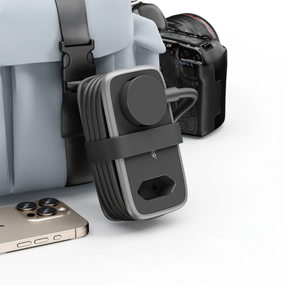 Orico APP Verlängerungskabel, 2 x Schuko - 2 x USB-A - 1 x USB-C, Schwarz Grau