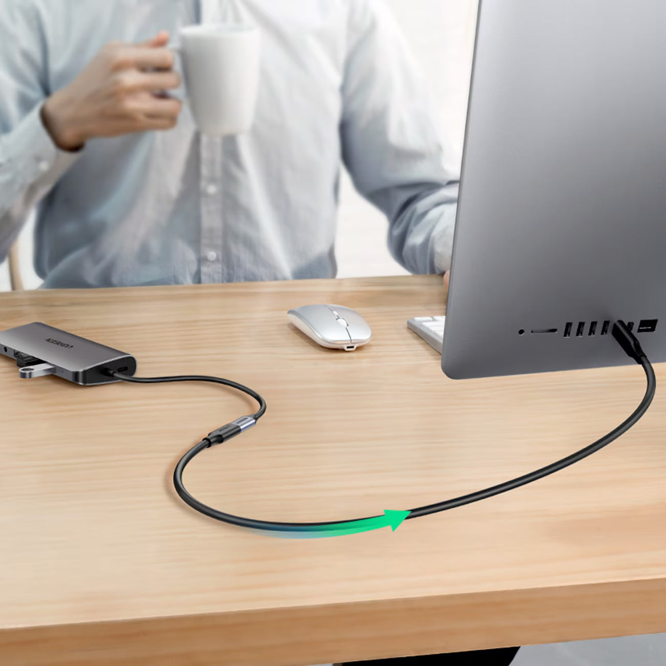 USB-C Verlängerungskabel UGREEN US353, 1m, Schwarz