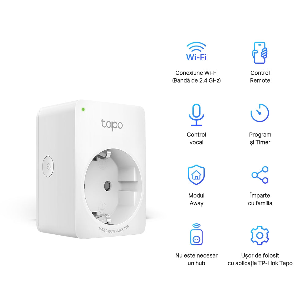 TP-LINK Tapo P100 Steckdose, 1 x Schuko, Set à 2 Stück