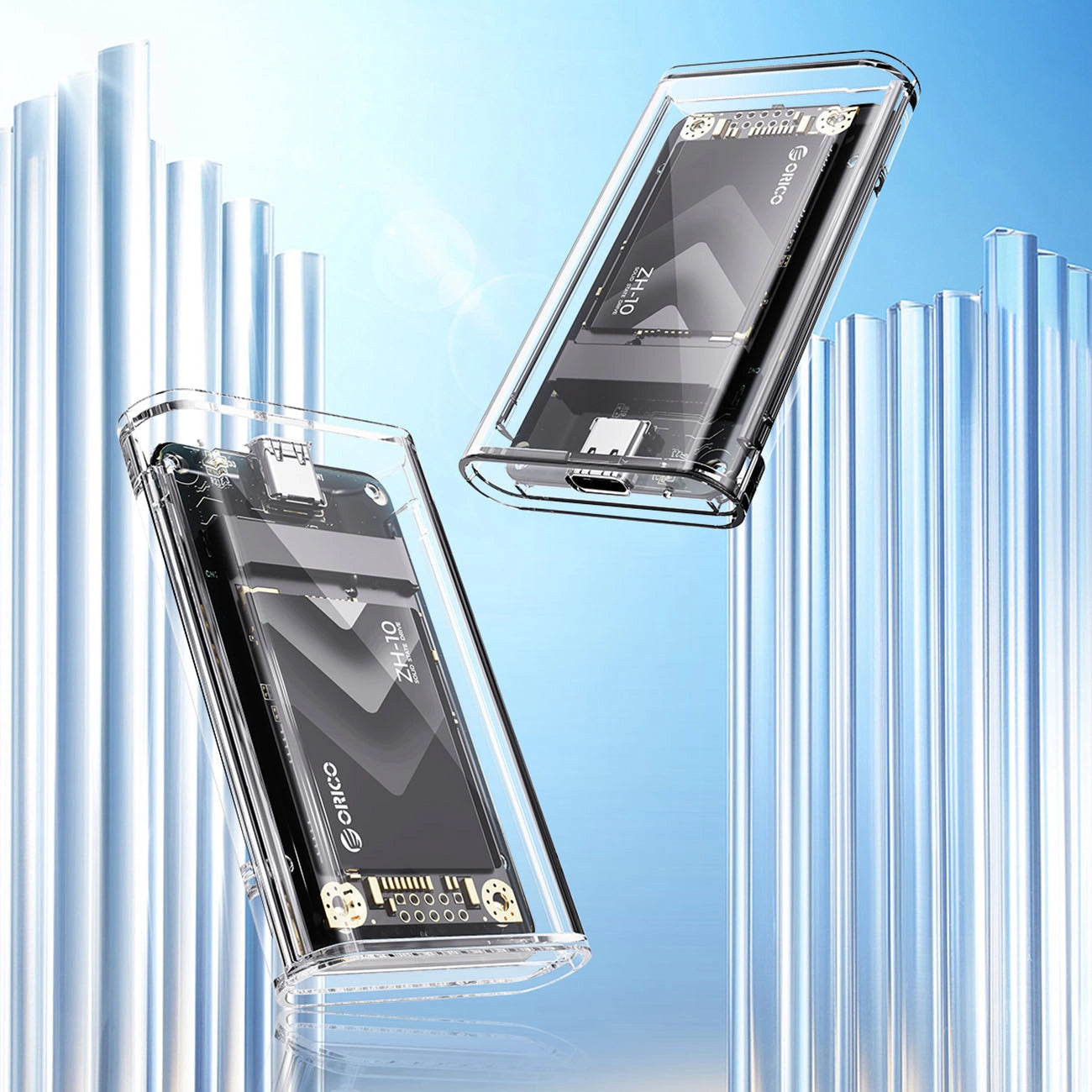 Orico TC10-MS Gehäuse für mSATA SSD, Transparent