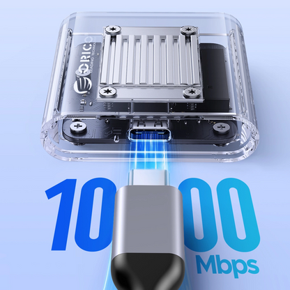 Orico TC20-M2-10G Gehäuse für SSD M.2 NVMe 2230, Transparent