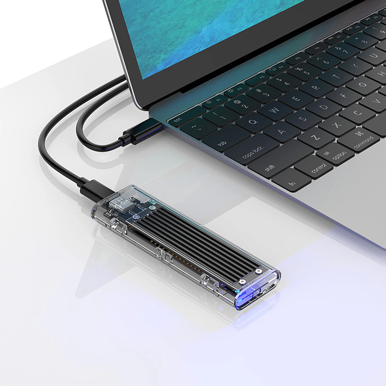 Orico TCM2-C3 Gehäuse für M.2 NVMe SSD, Schwarz