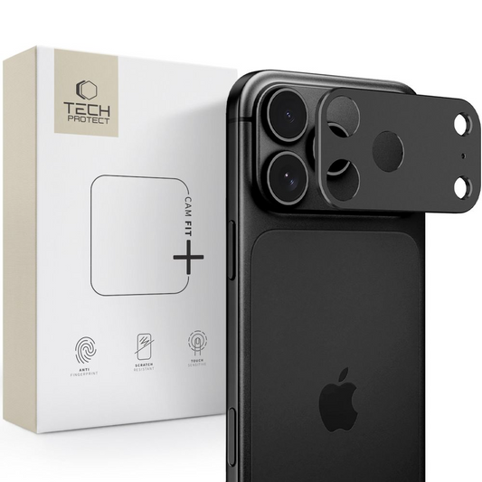 Tech-Protect Camalloy Fit+ Rückkamera-Schutzrahmen für Apple iPhone 18 Pro, Aluminium, Schwarz
