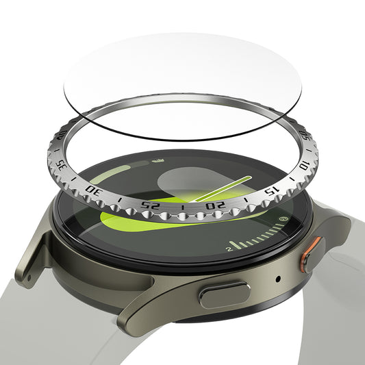 Ringke Styling Schutzrahmen für Samsung Galaxy Watch7 40mm, Modell 5, Silber