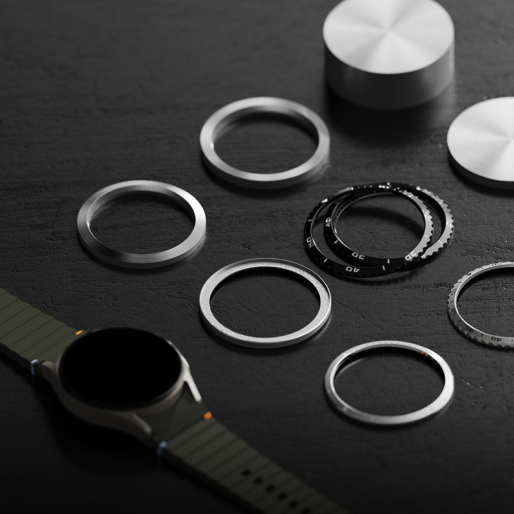 Ringke Styling Schutzrahmen für Samsung Galaxy Watch7 40mm, Modell 5, Silber