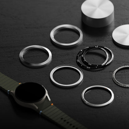 Ringke Styling Schutzrahmen für Samsung Galaxy Watch7 40mm, Modell 5, Silber
