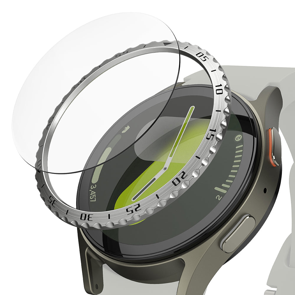 Ringke Styling Schutzrahmen für Samsung Galaxy Watch7 44mm, Modell 5, Silberfarben