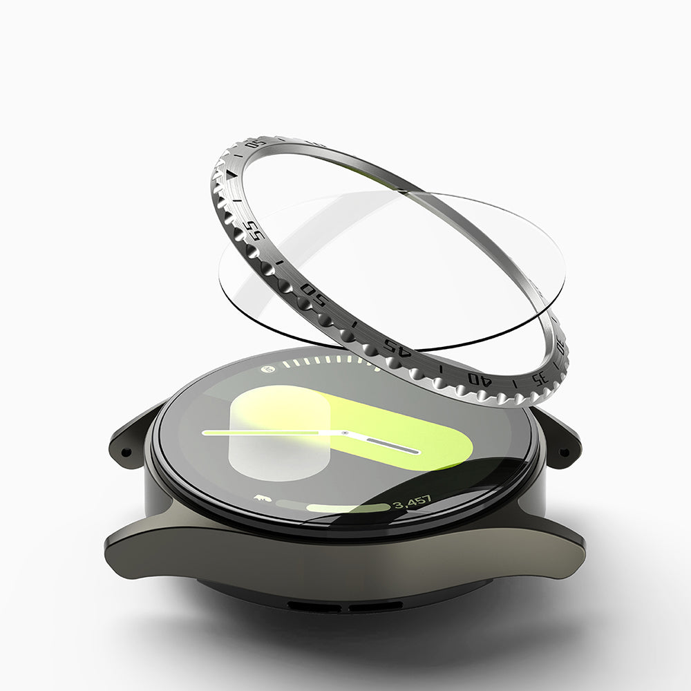 Ringke Styling Schutzrahmen für Samsung Galaxy Watch7 44mm, Modell 5, Silberfarben