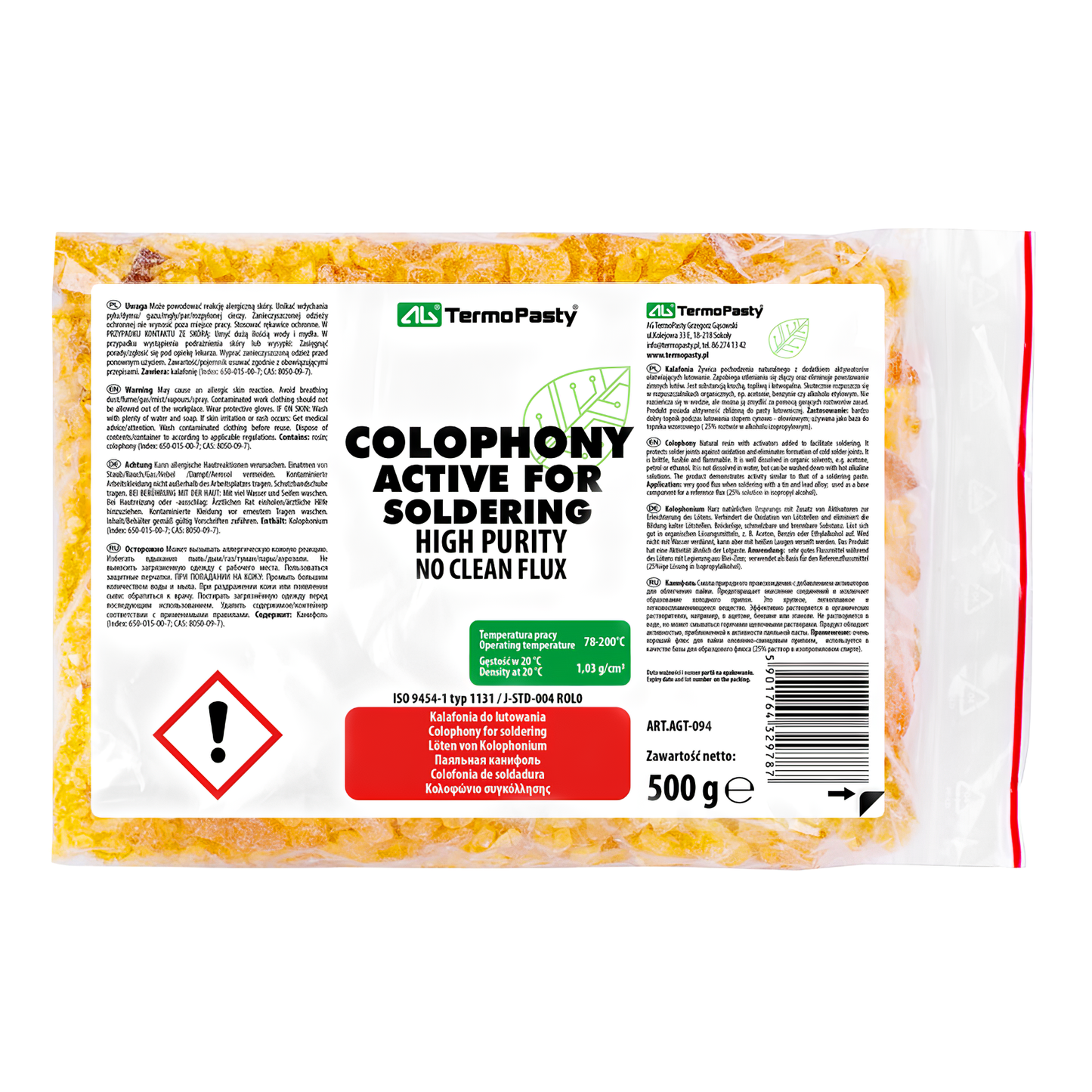 Kolophonium-Flussmittel AG Termopasty, 500g ART.AGT-094