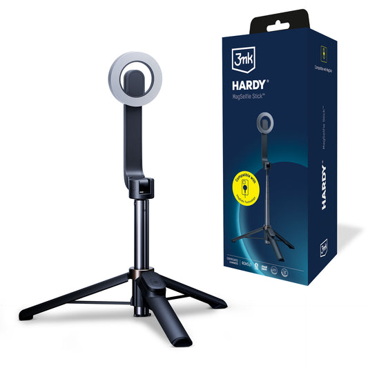Selfie Stick Bluetooth 3MK Hardy MagSelfie, Universal, Schwarz