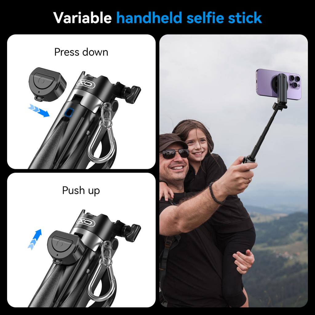 Selfie Stick Bluetooth XO Design SS22, Universal, Schwarz