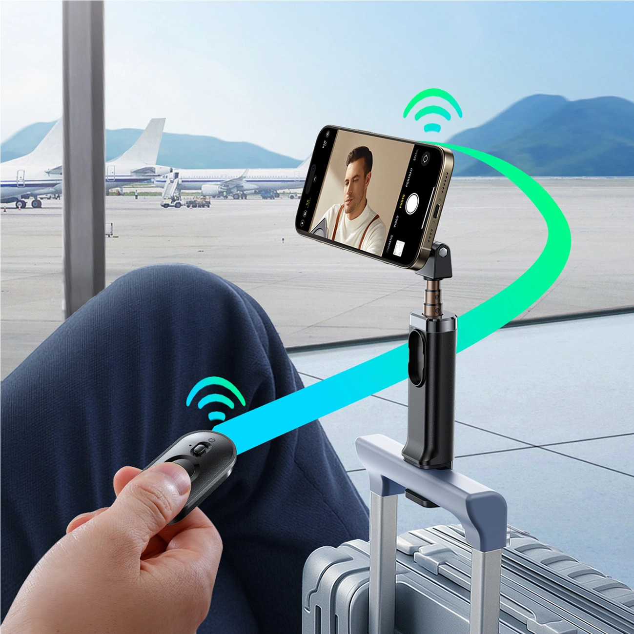 Bluetooth Selfie Stick Joyroom JR-ZS509, Universal, Schwarz