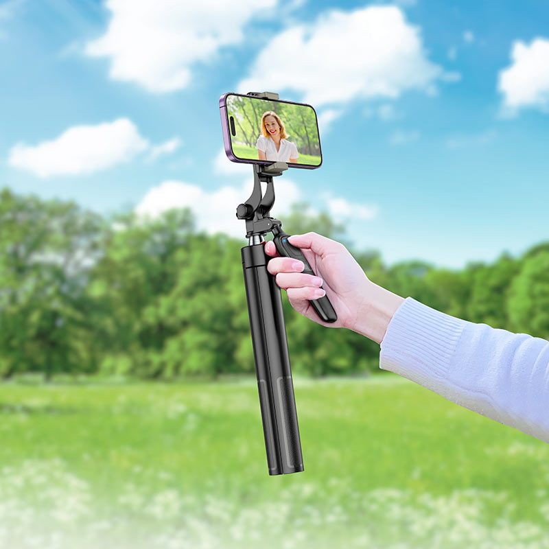 Selfie-Stick Bluetooth HOCO K19 Soul Live-Übertragung, Universal, Schwarz