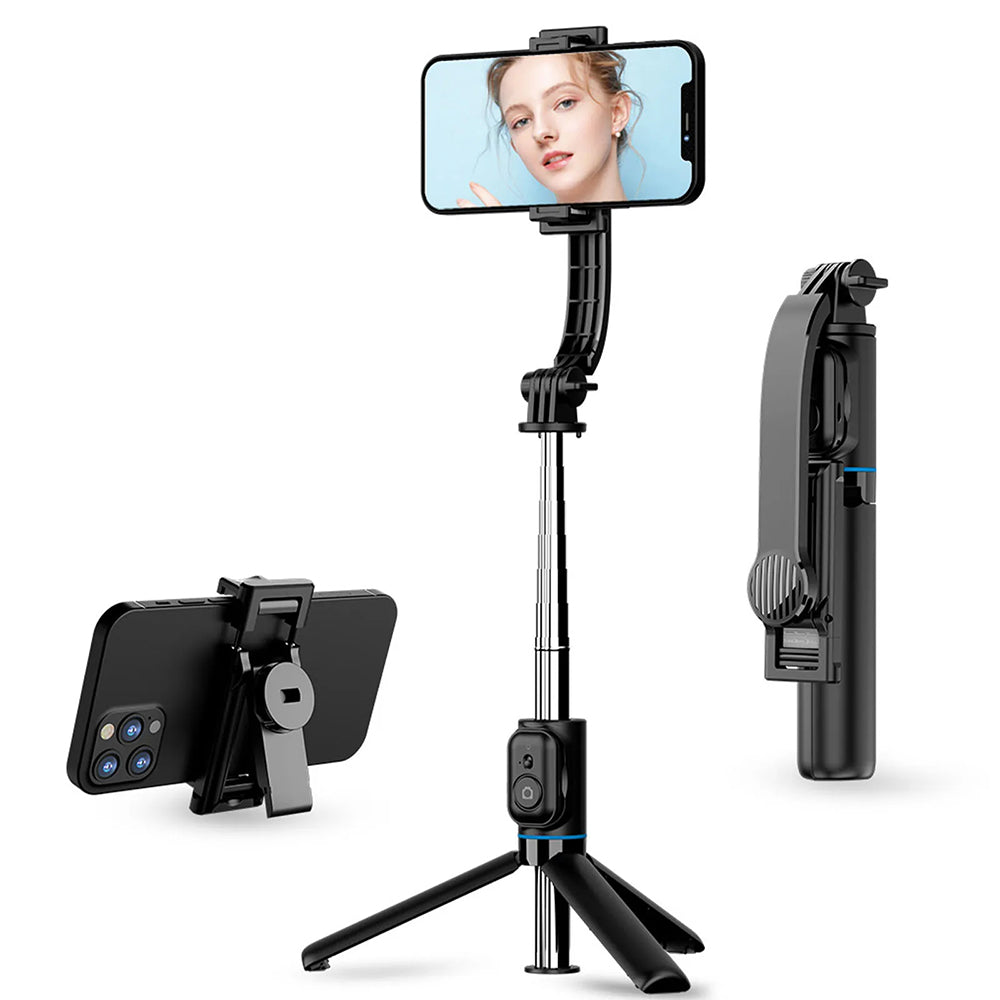 Selfie Stick Bluetooth Techsuit C01, Universal, Schwarz