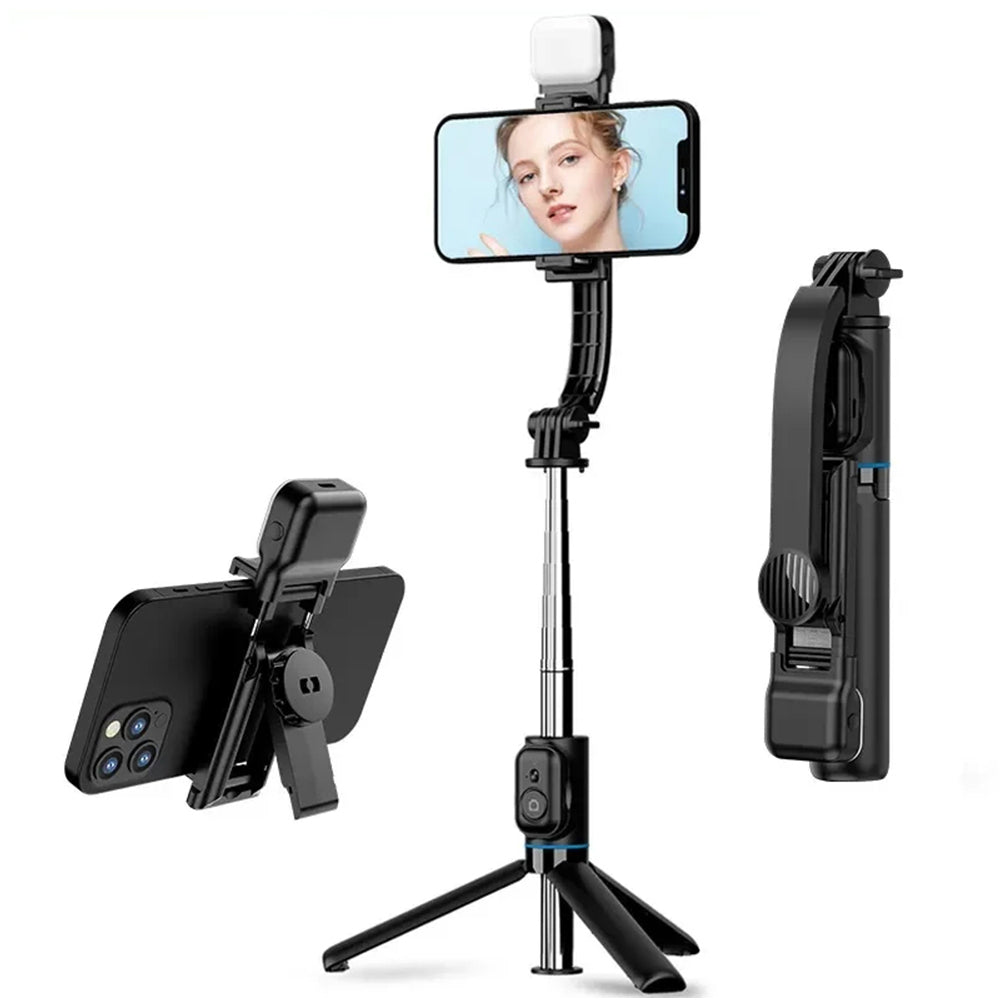 Selfie Stick Bluetooth Techsuit C01s, Universal, Schwarz