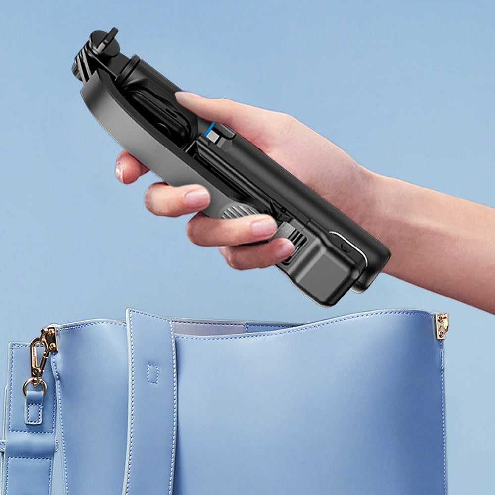 Selfie Stick Bluetooth Techsuit C01s, Universal, Schwarz