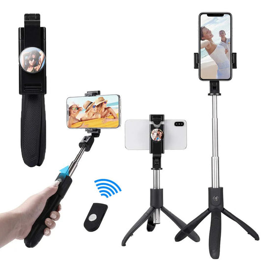 Selfie Stick Bluetooth Techsuit K06, Universal, Schwarz